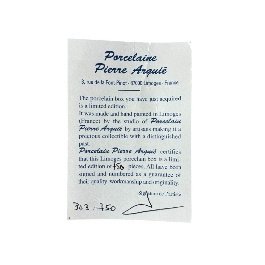 【世界限定750点】 リモージュボックス 猫 証明書付 フランス 小物入れ