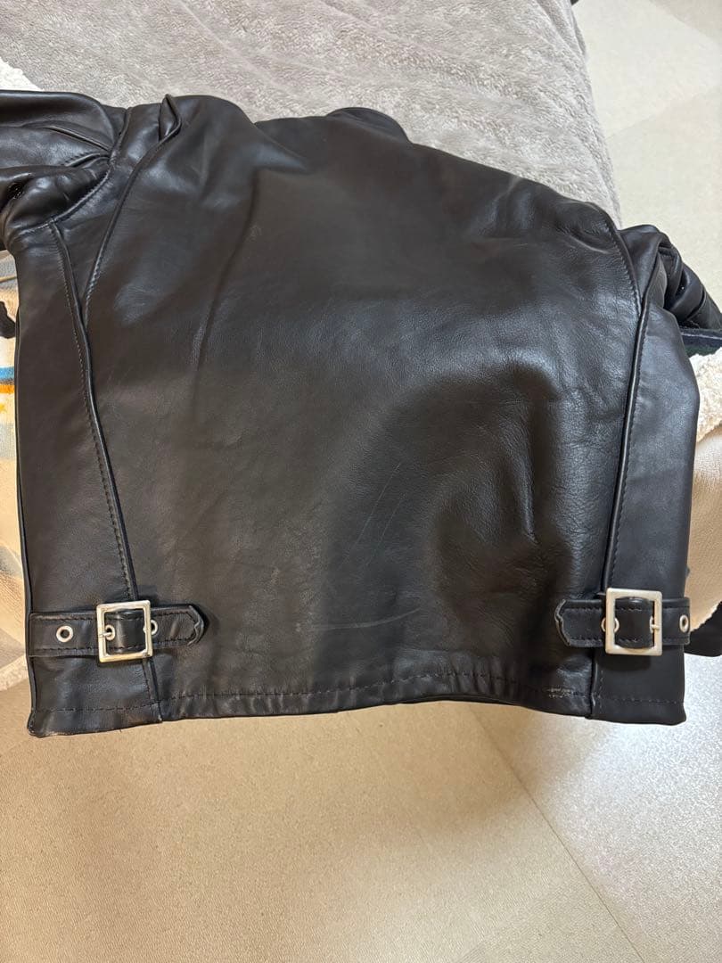 Schott ブラック シングルライダースジャケット