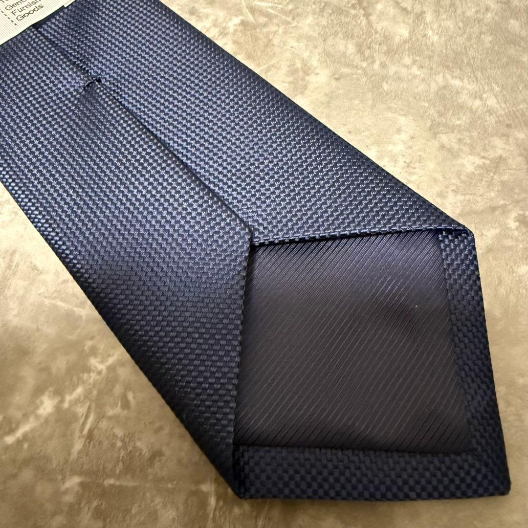 ラン FAIRFAX フェアファックス ネクタイ ネイビー ソリッド 無地