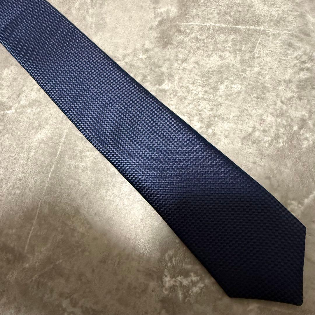 ラン FAIRFAX フェアファックス ネクタイ ネイビー ソリッド 無地
