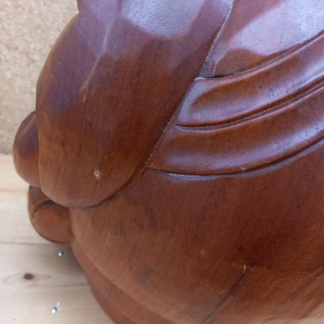 木彫　福の神　彫刻　恵比寿　縁起物　置物　手彫