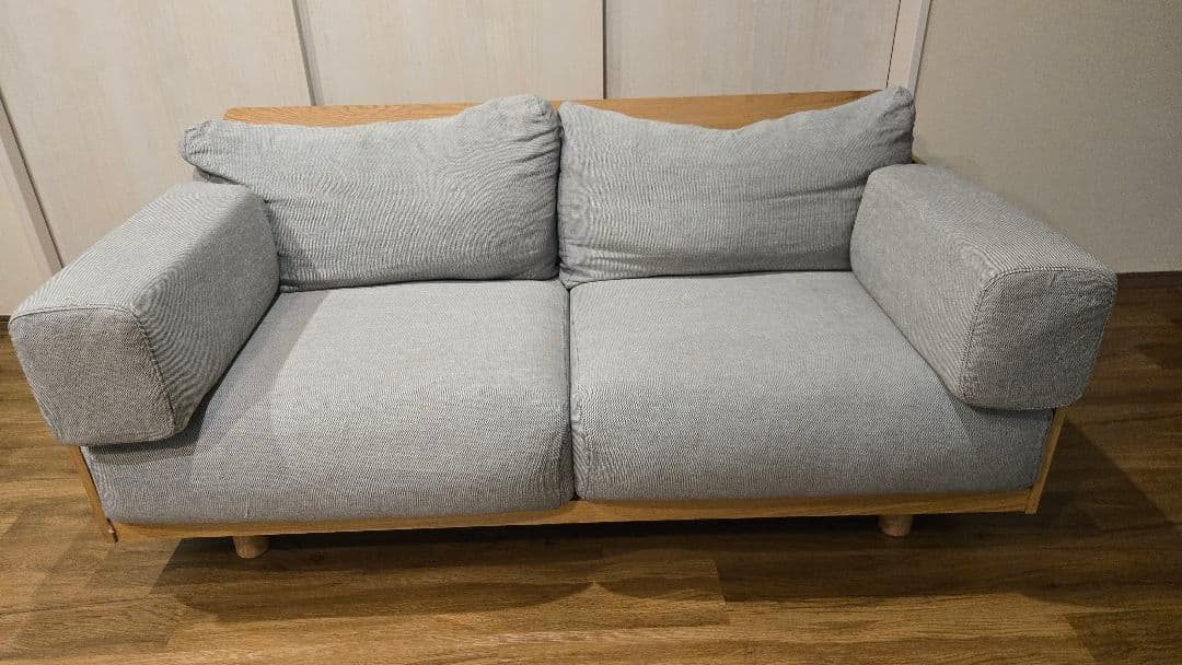 無印良品 木製ソファ オーク材 突板2.5 シーター