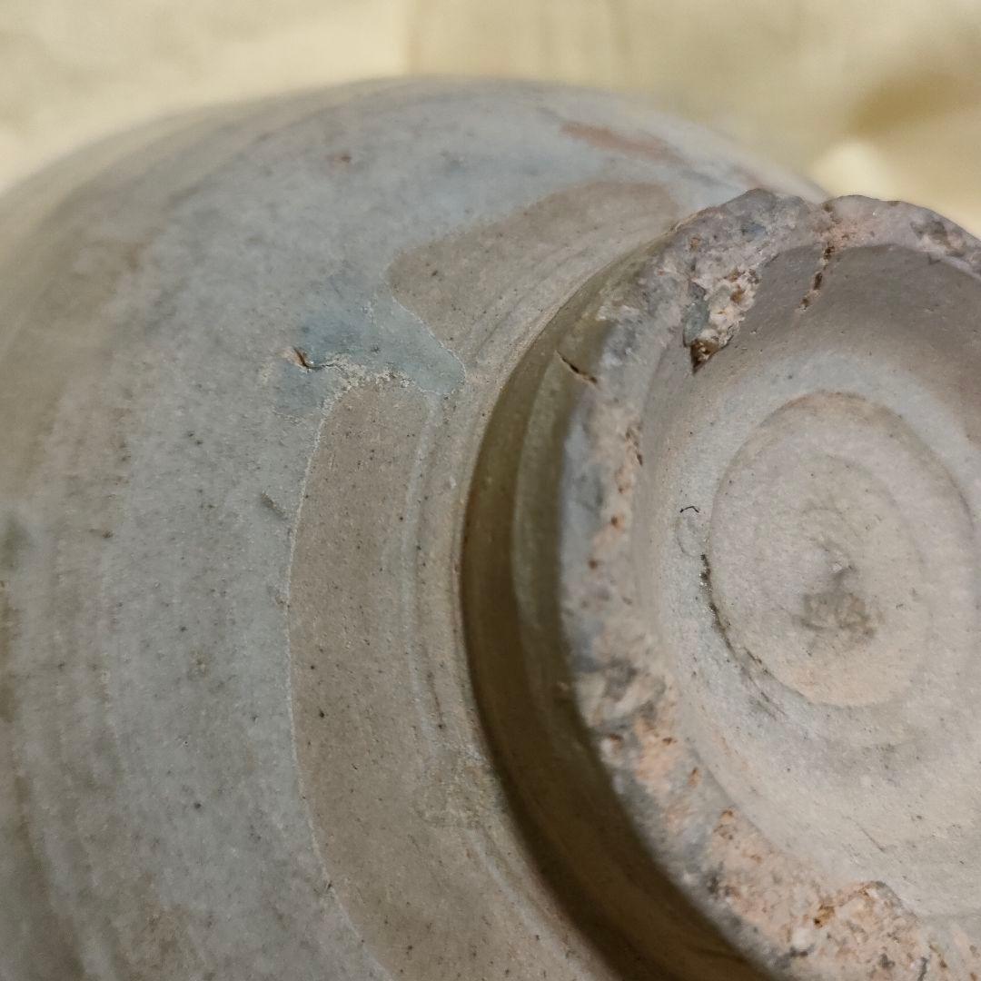 李朝　高麗　青磁茶碗　時代物　骨董アンティークNo.164