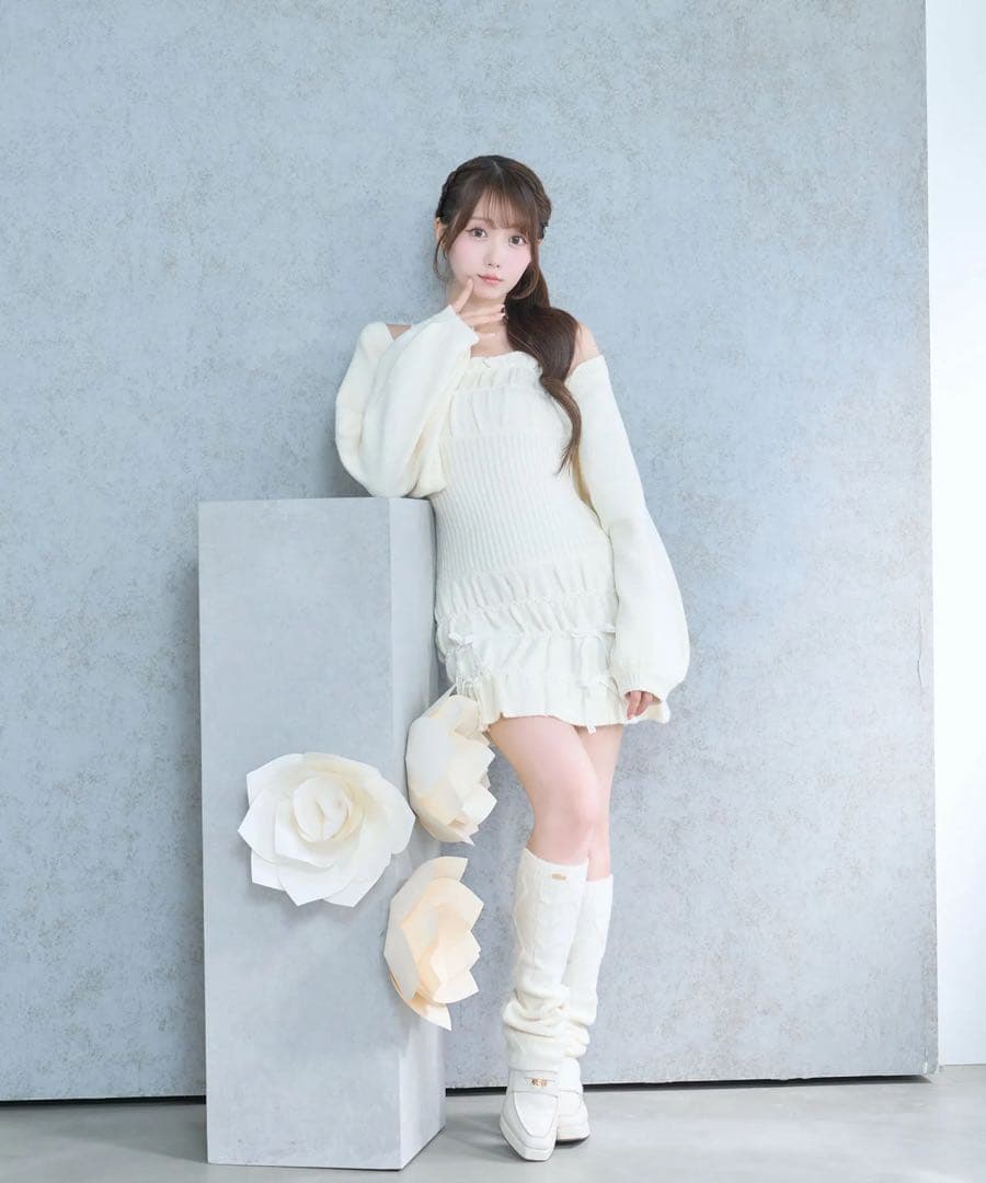 ロゼミューズ キャミワンピ カーディガン レッグウォーマー