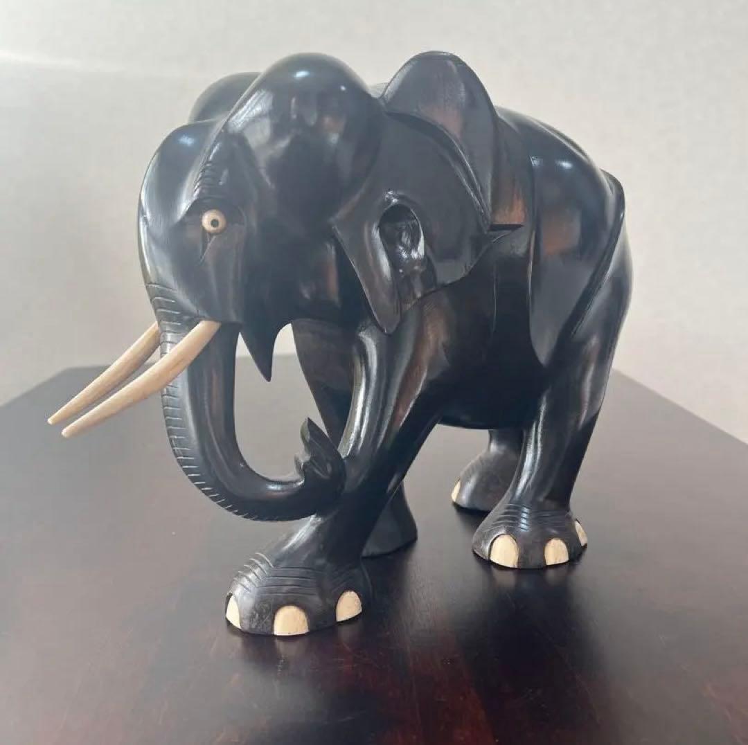 大迫力　アンティーク　木彫り像