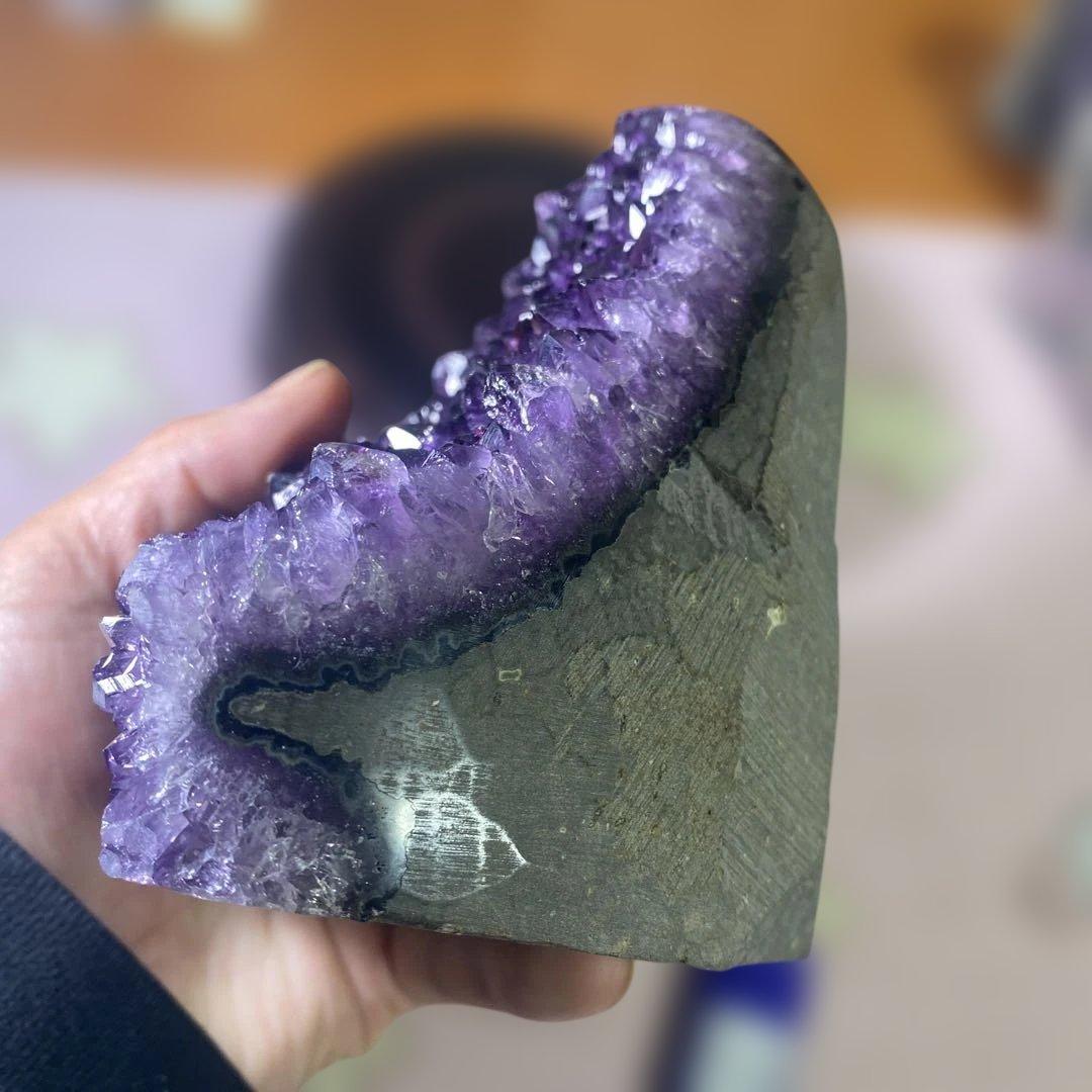 【極上ウルグアイ産A A A級アメジストクラスター1427g絶品超濃い超美しい