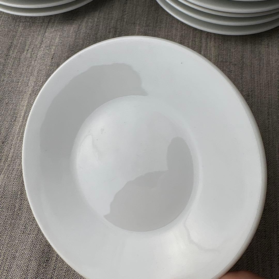 確認用　大量 白 陶器 皿 50枚セット 直径約13cm 取皿 シンプル 小皿