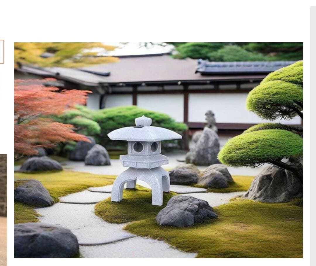 灯篭 石灯篭 雪見灯篭 光る ソーラー 中大型 石 灯篭 とうろう 和風 灯籠