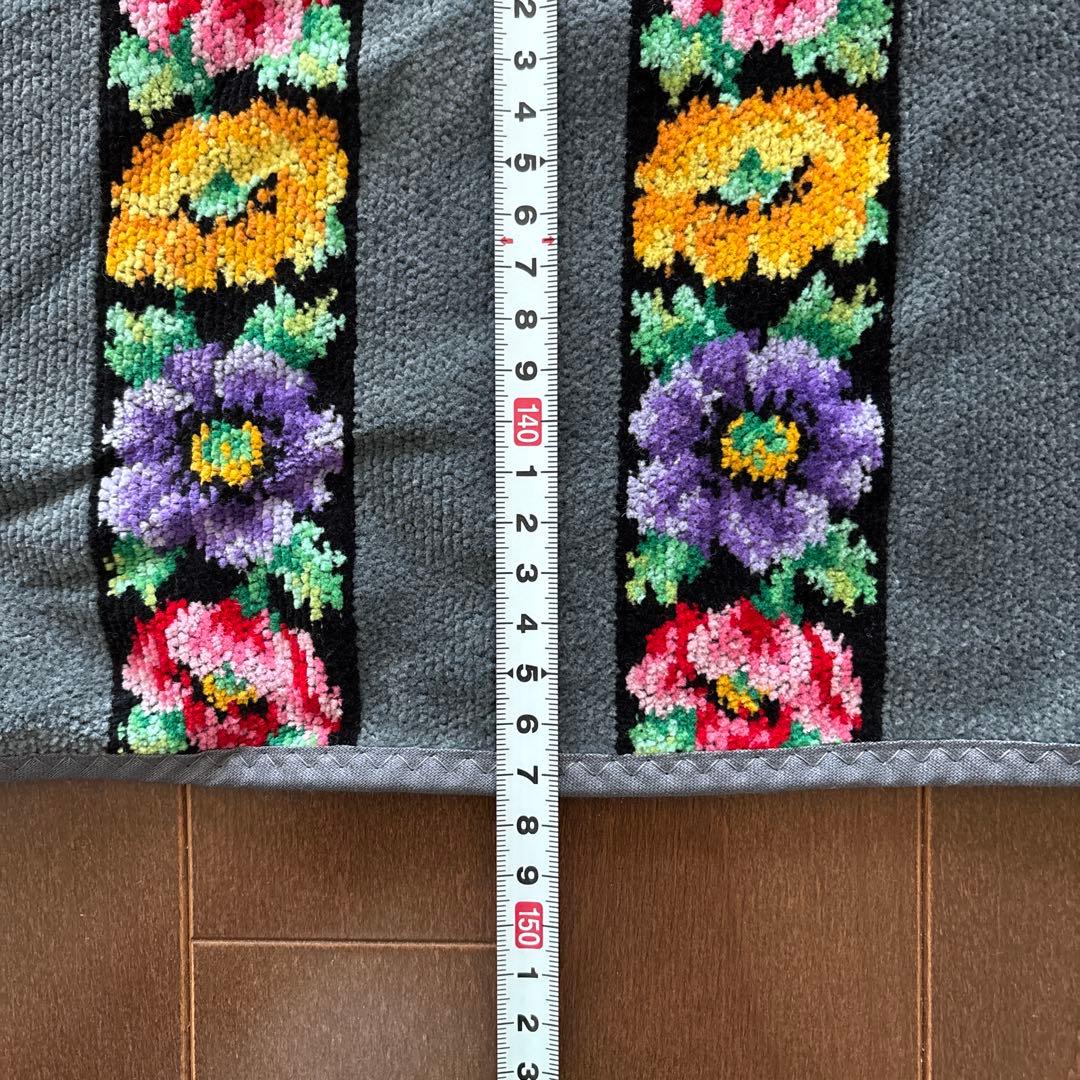 未使用　フェイラー　バスタオル　アネモネ　FEILER 花柄　グレー系