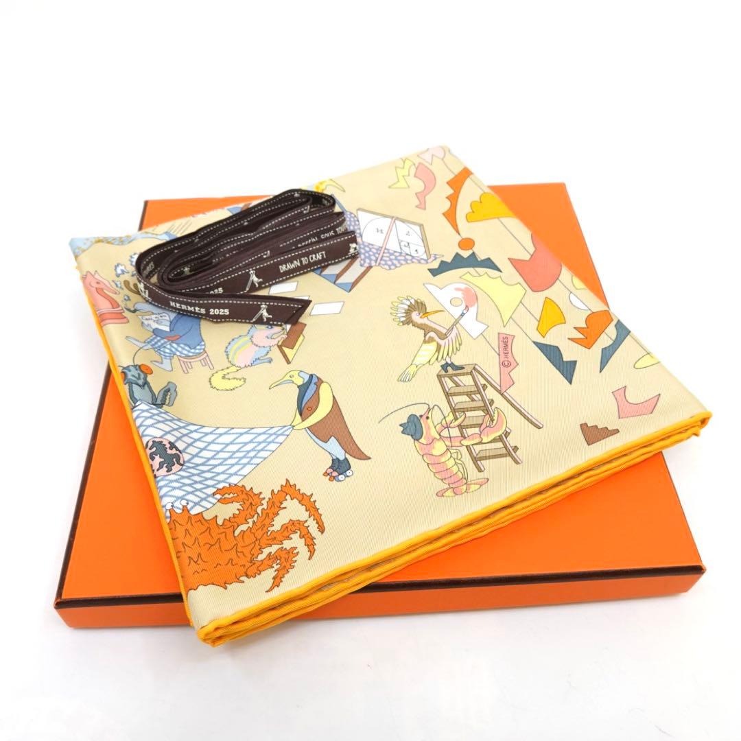 エルメス　カレ90 アカデミア・イピカ　スカーフ　シルクツイル