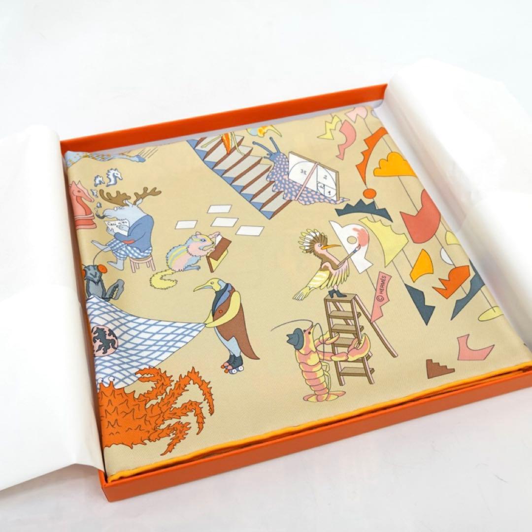 エルメス　カレ90 アカデミア・イピカ　スカーフ　シルクツイル