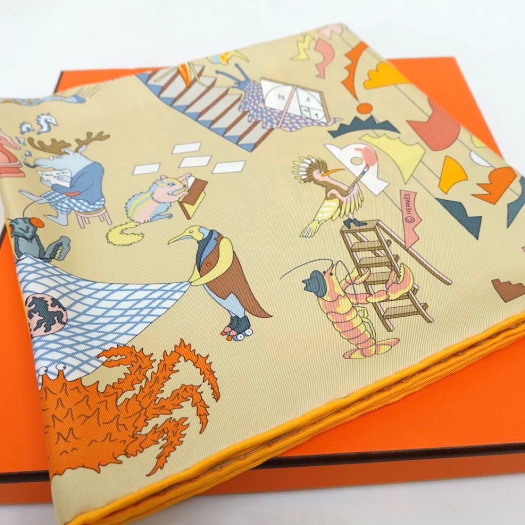 エルメス　カレ90 アカデミア・イピカ　スカーフ　シルクツイル