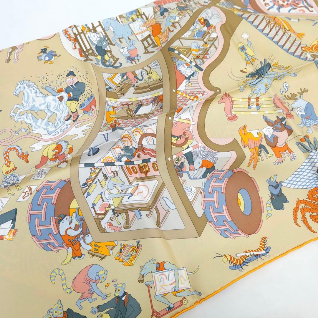 エルメス　カレ90 アカデミア・イピカ　スカーフ　シルクツイル