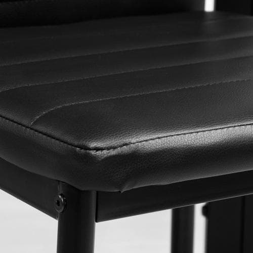 【ブラック 4脚セット】ダイニングチェア 椅子 モダン シンプル 組立簡単