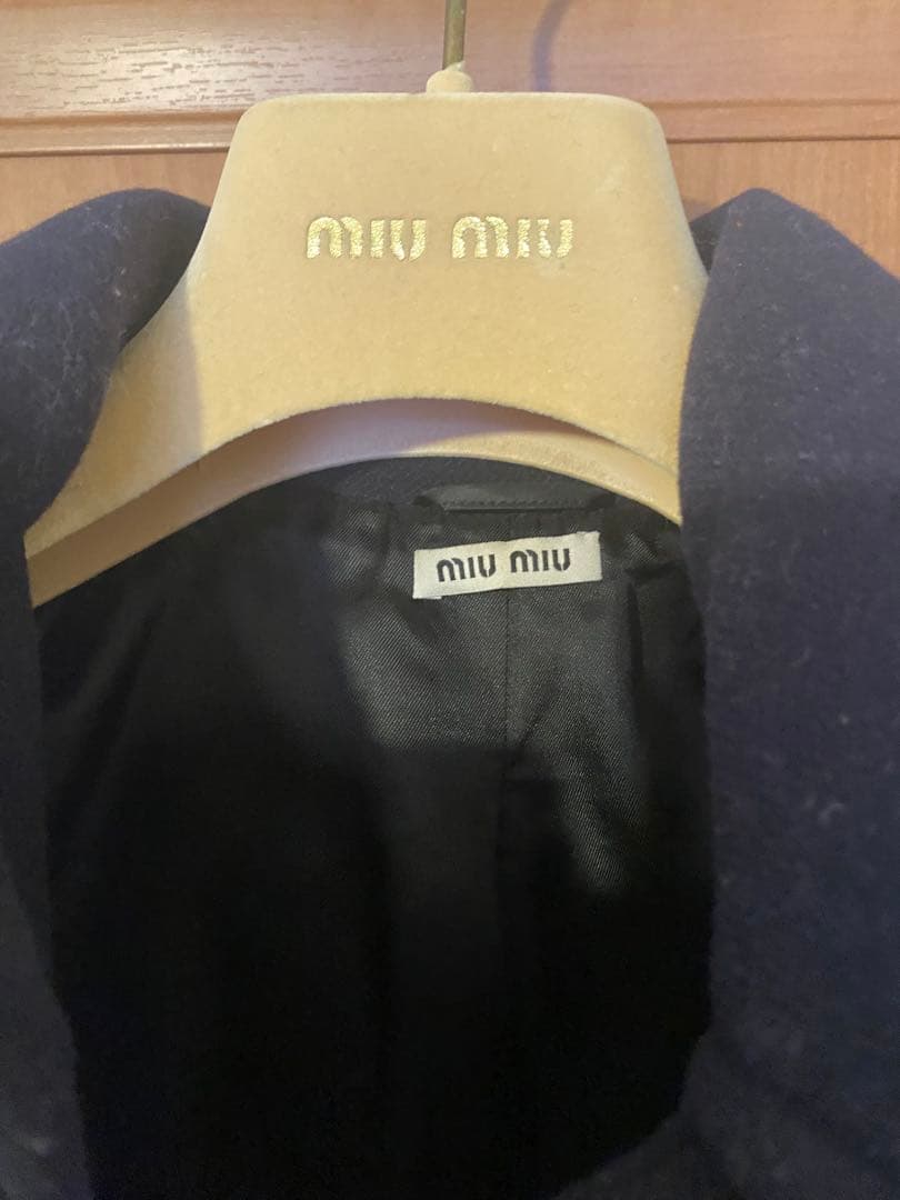 miumiu ミュウミュウ　ダッフルコート　ネイビー