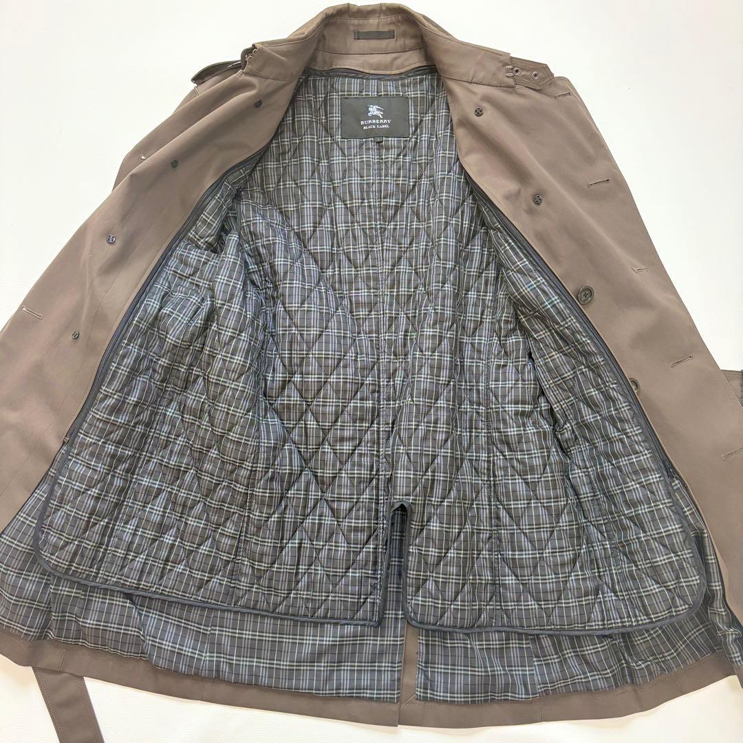 希少カラー　バーバリーブラックレーベル トレンチコート ライナー付き　サイズL