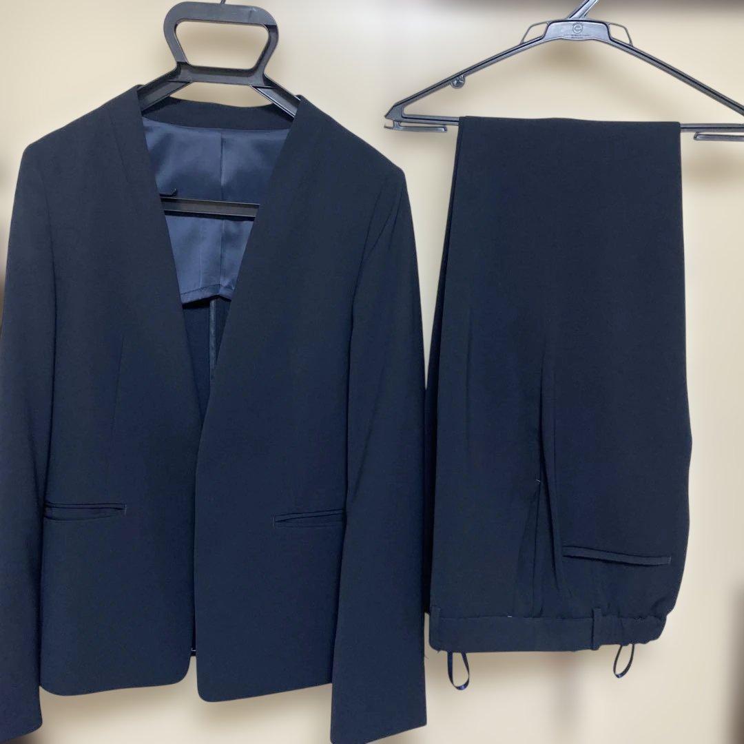 アオキ Oggiコラボ ダブルクロス ノーカラージャケット クロップドパンツ