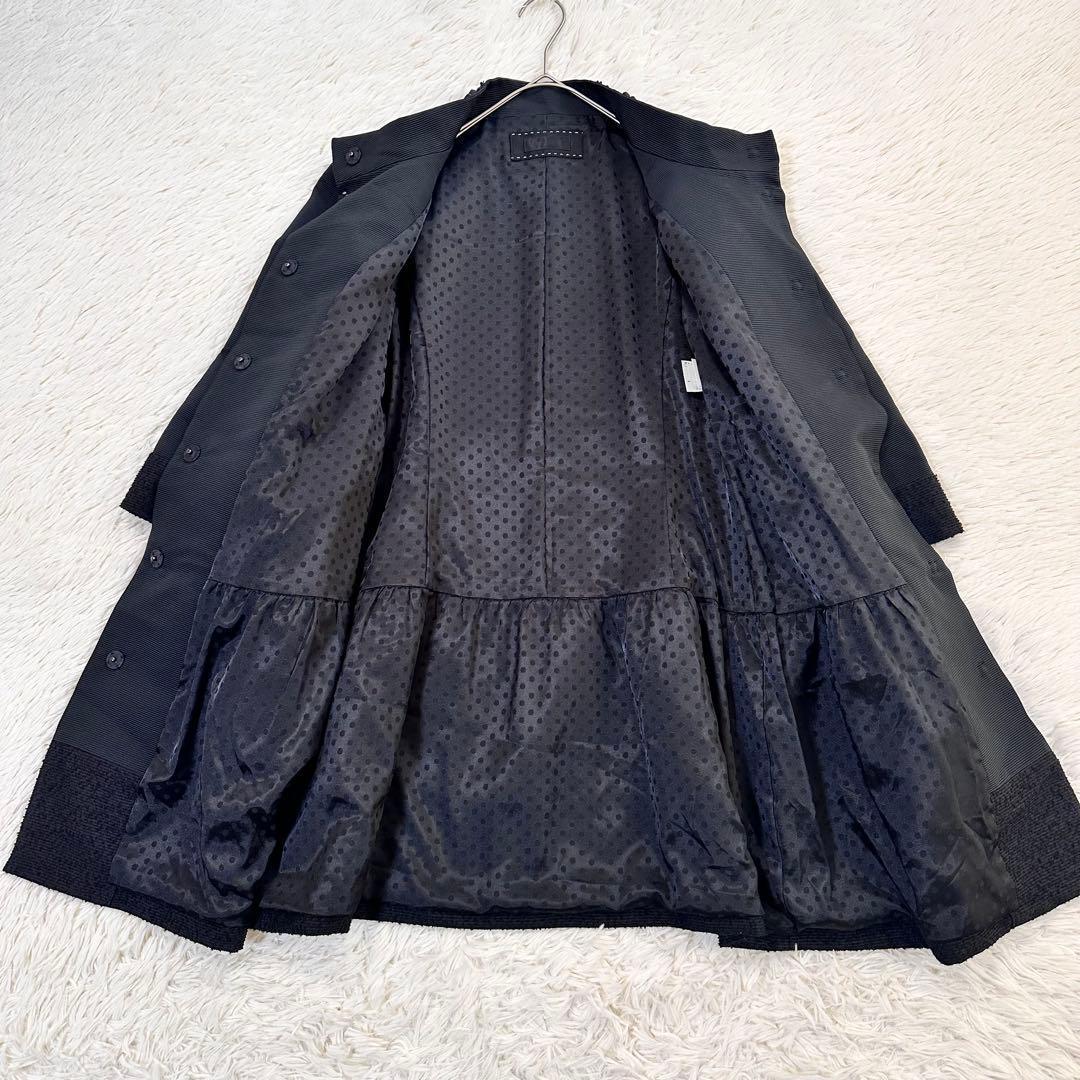 大きいサイズ トゥービーシック Aラインロングコート ビジュー付 オケージョン