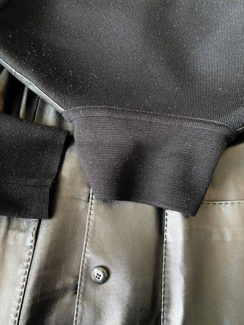 フェラガモレザーウールコンビジャケット ブラック美品！お値下げしました♪