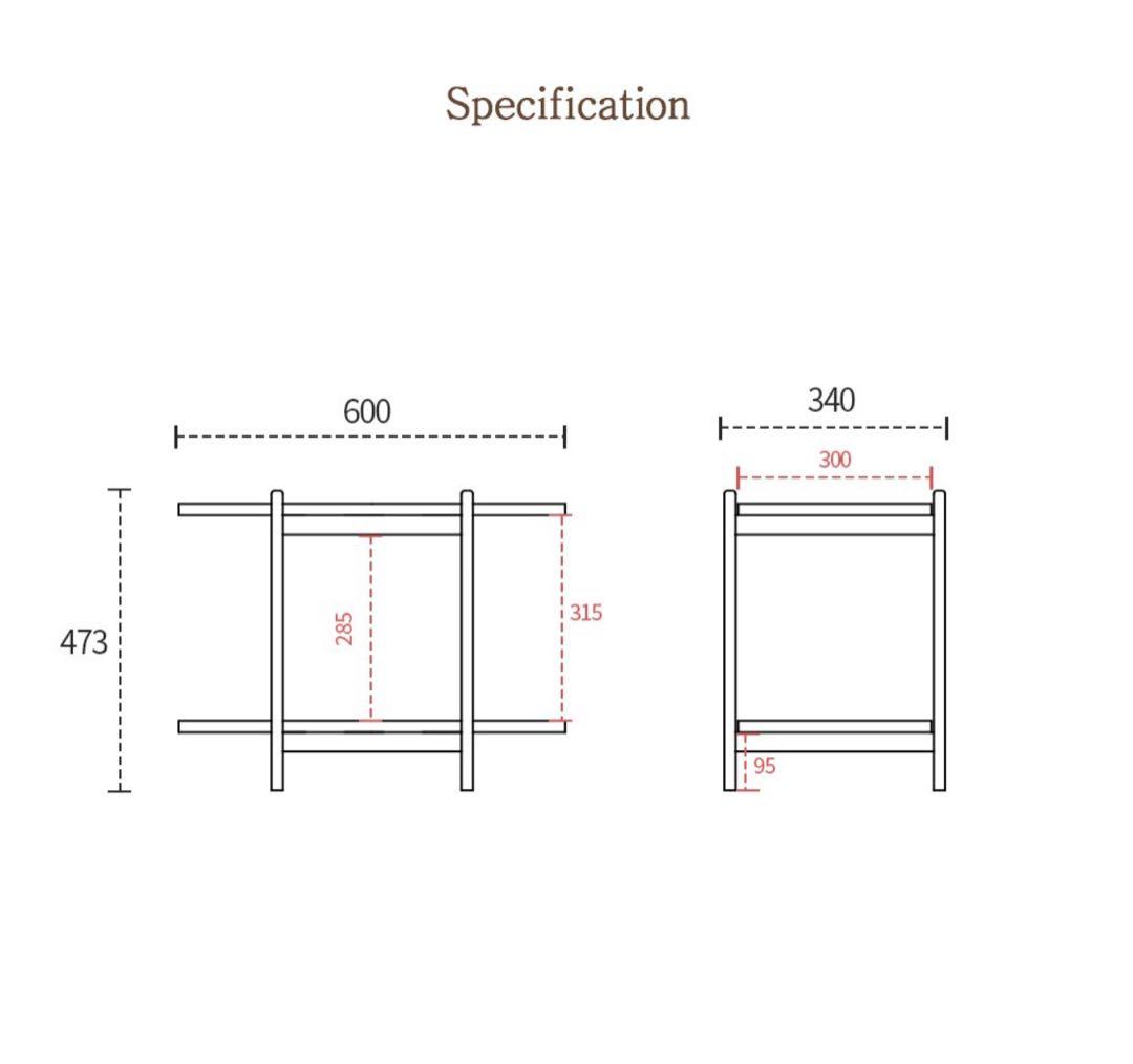 韓国のインテリア　ラック2段　サイドテーブル