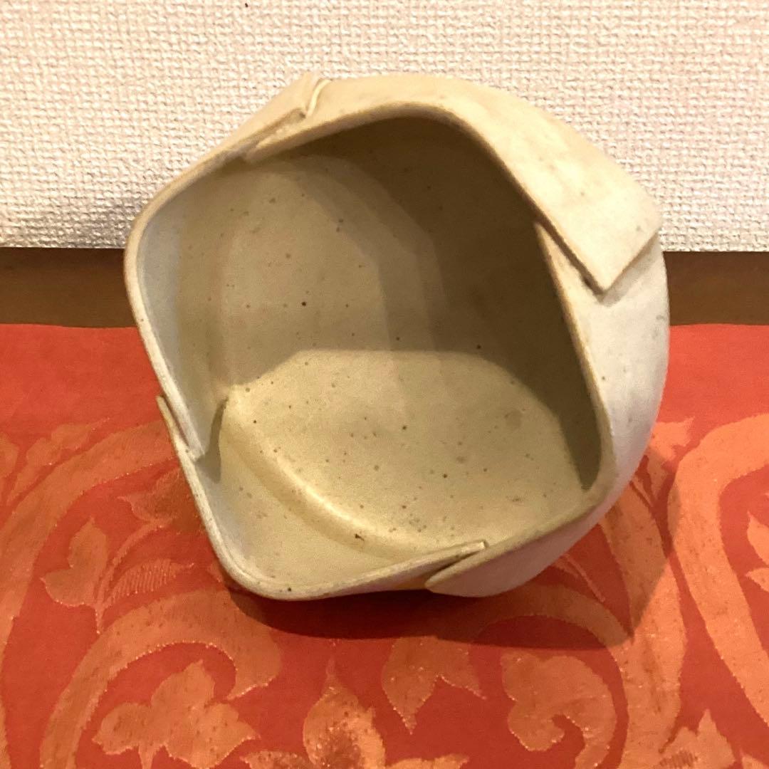 草月流花器 ベージュ系コンポート型 二種 ヴィンテージ