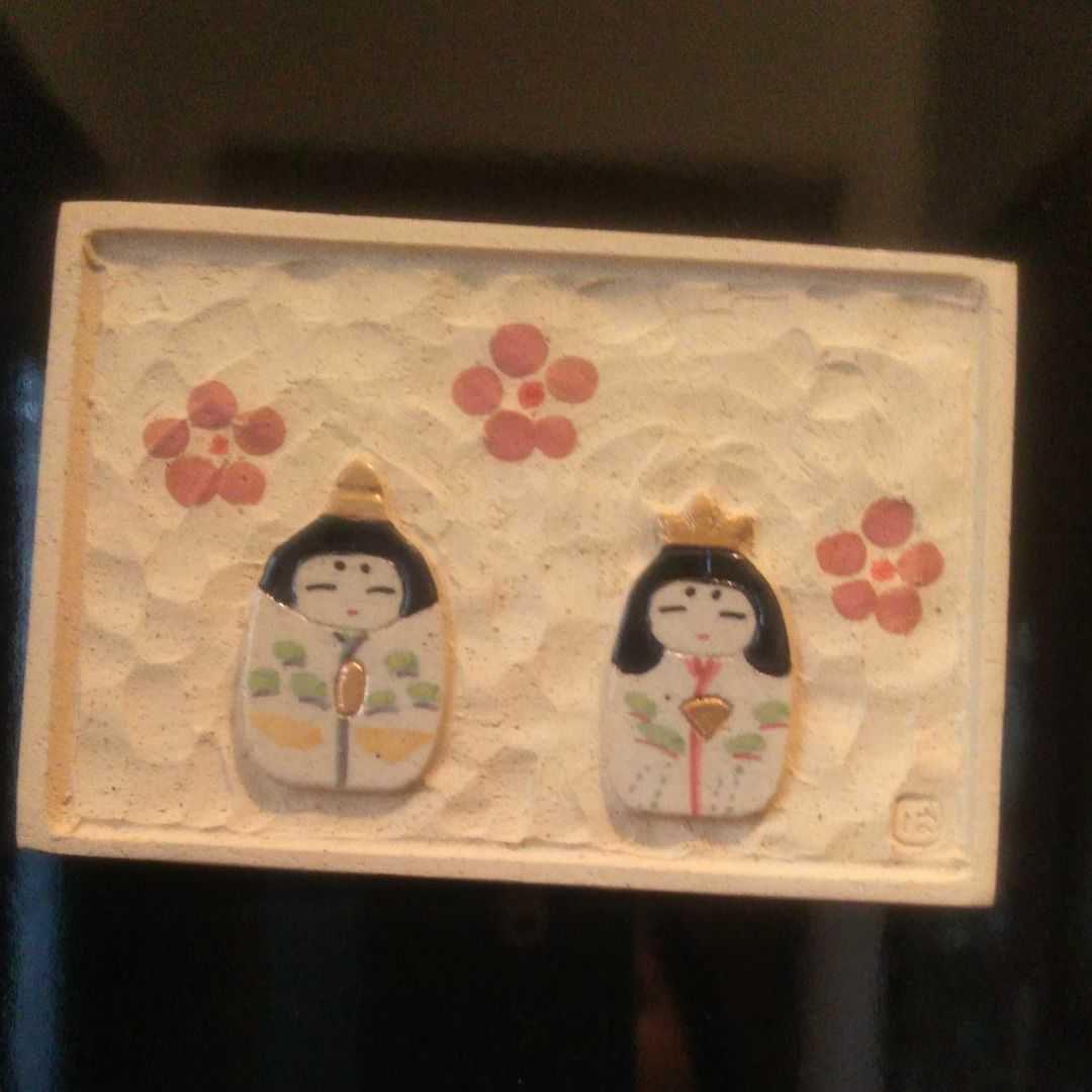陶芸作家　鈴木はず　お雛様　ひな祭り　節句飾り　漆器　飾り額　インテリア　雑貨