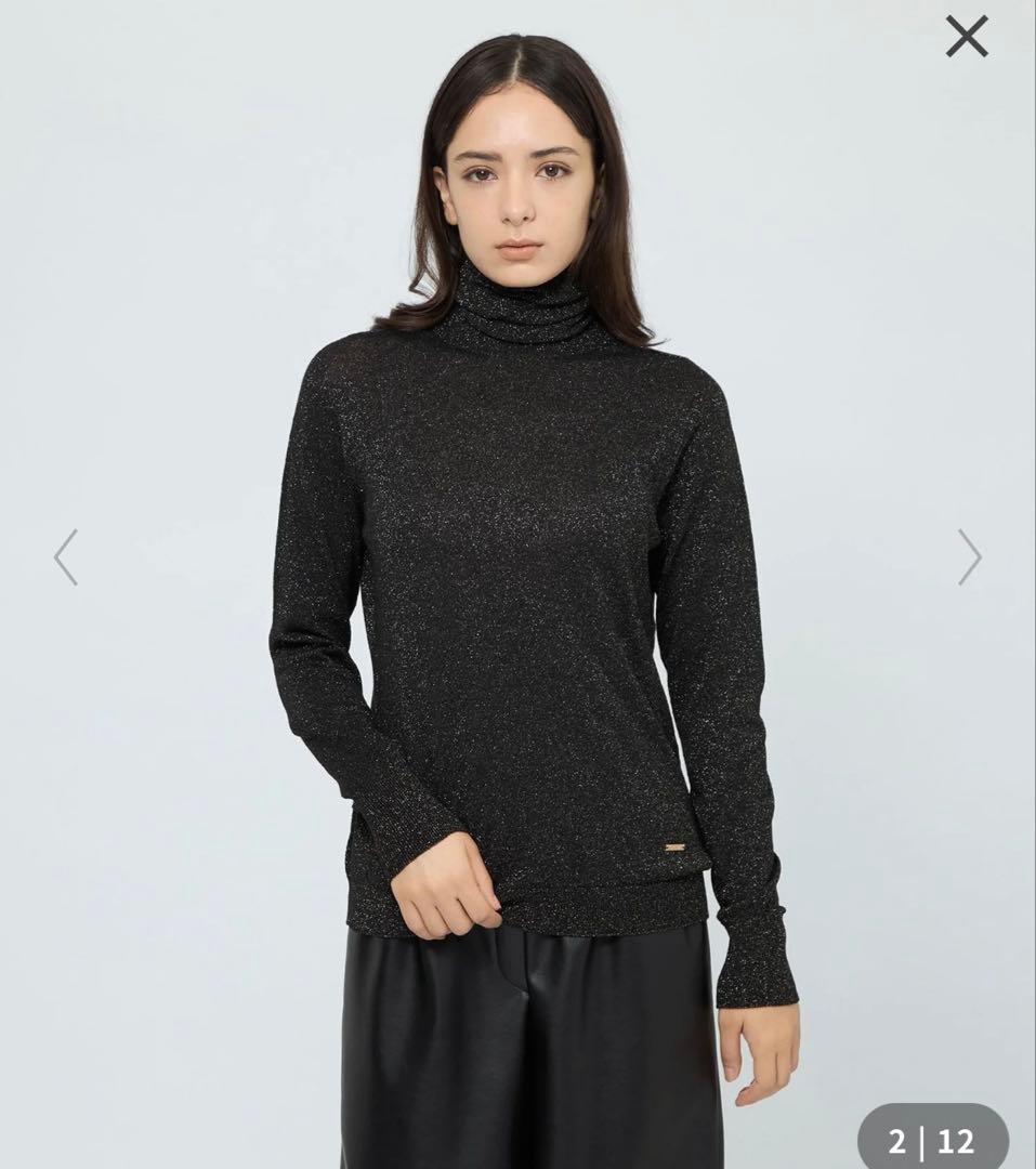 【新品】EPOCA タートルネック　ラメニット ブラック