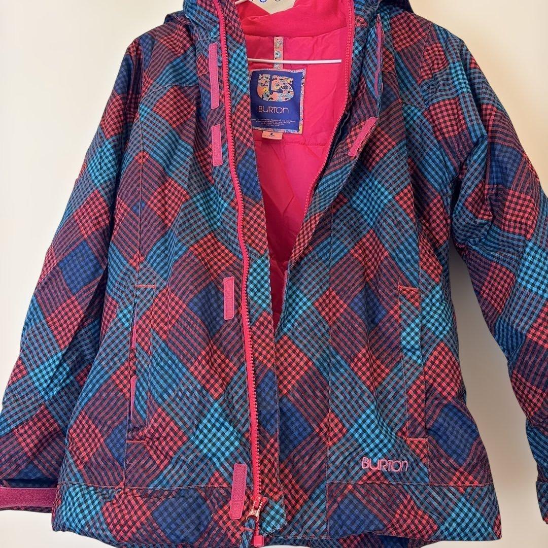 Burton 子供用スキーウェア チェック柄　上下セット