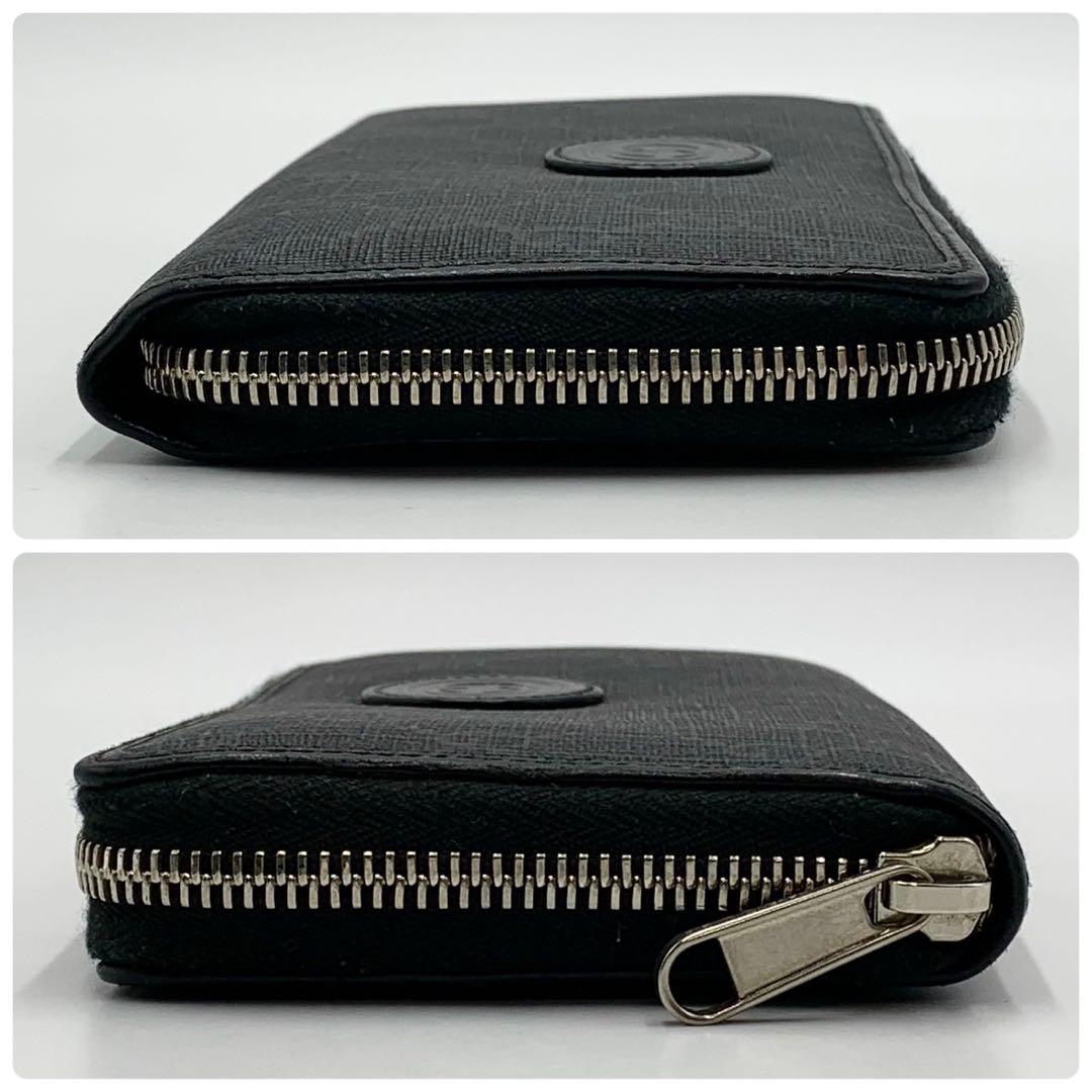 美品 GUCCI グッチ サイフ 財布 GGスプリーム ラウンドジップ 黒