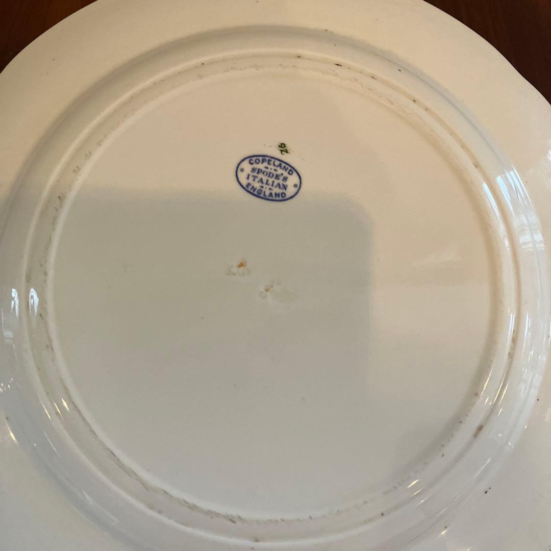 英国スポード　ブルーイタリアン　大皿　4枚セット　アンティーク