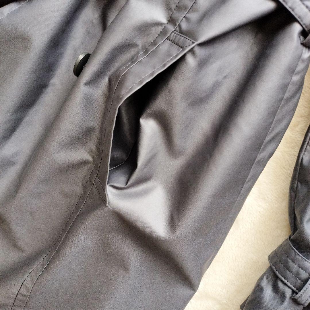 大きいサイズ22OCTOBREライナー付きベルト付きトレンチコートグレー46