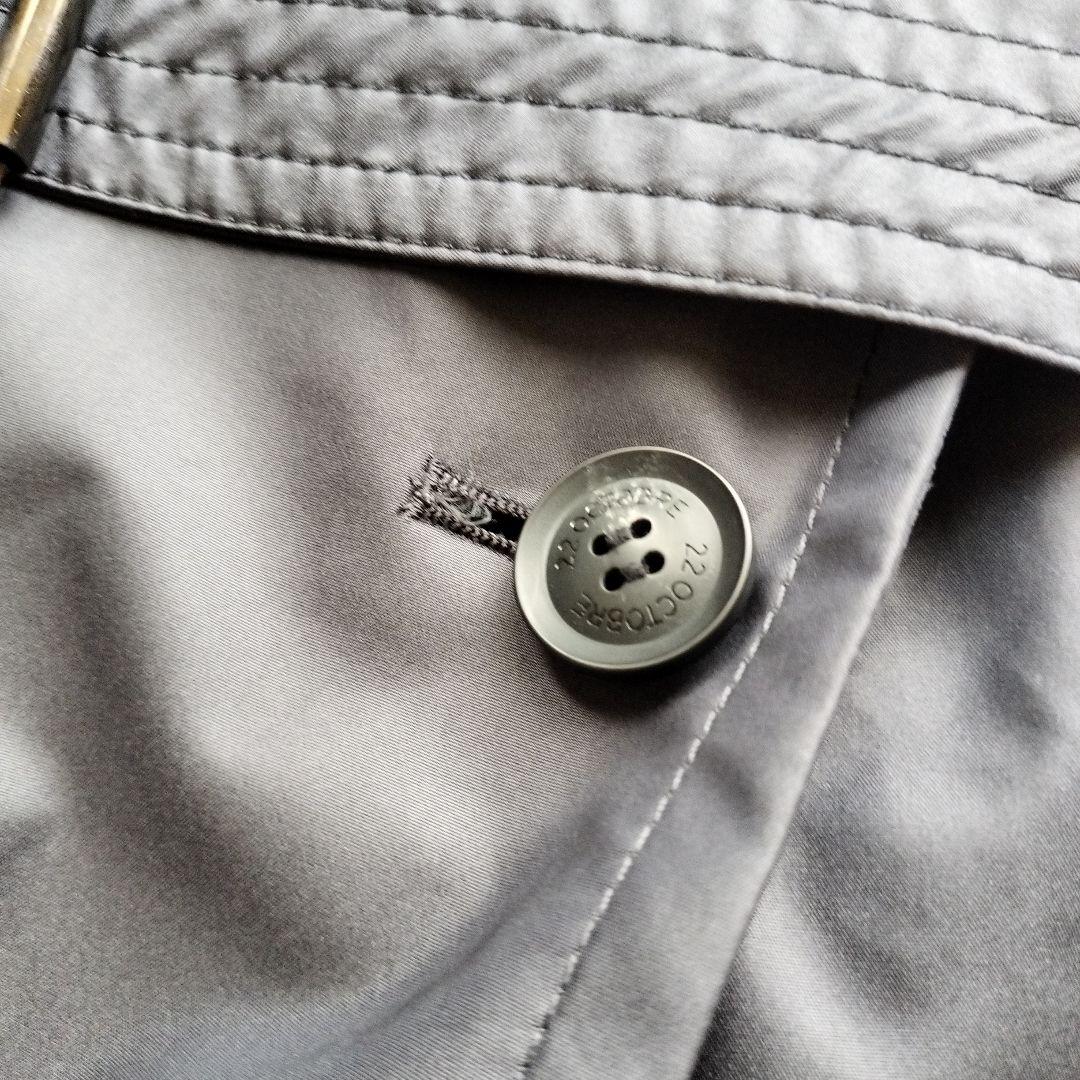 大きいサイズ22OCTOBREライナー付きベルト付きトレンチコートグレー46