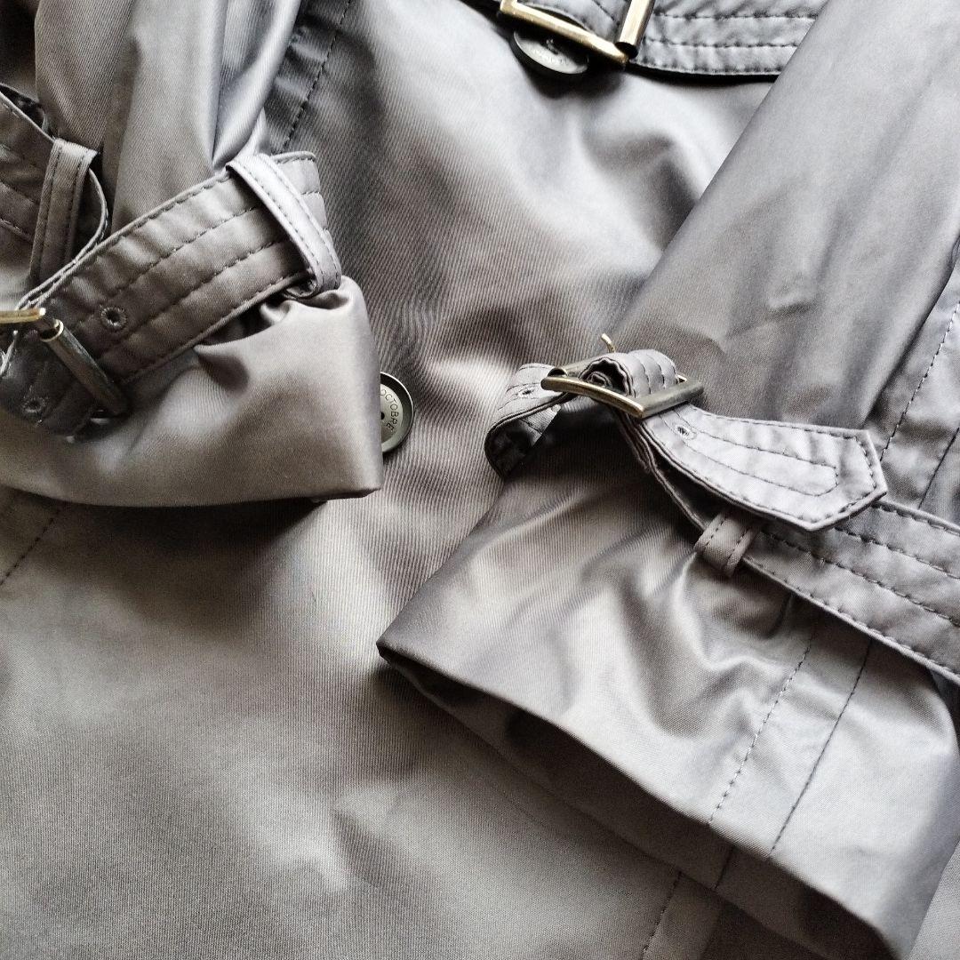 大きいサイズ22OCTOBREライナー付きベルト付きトレンチコートグレー46