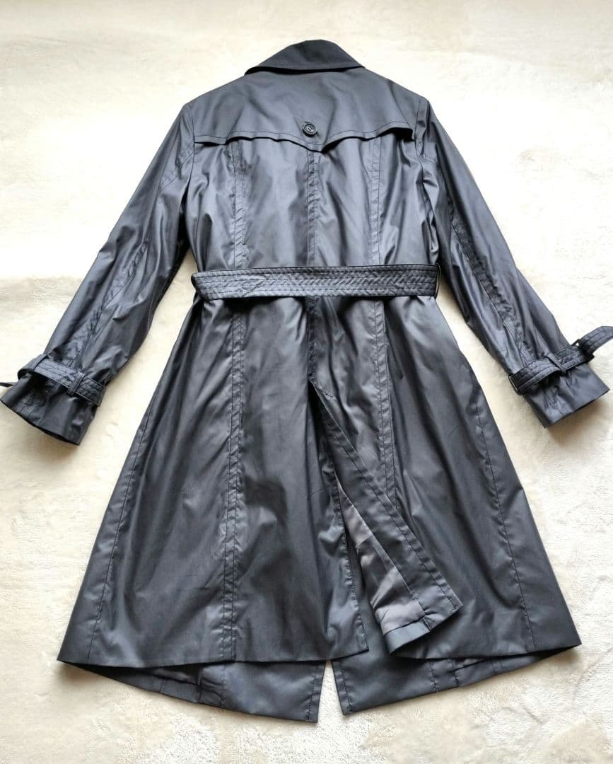 大きいサイズ22OCTOBREライナー付きベルト付きトレンチコートグレー46