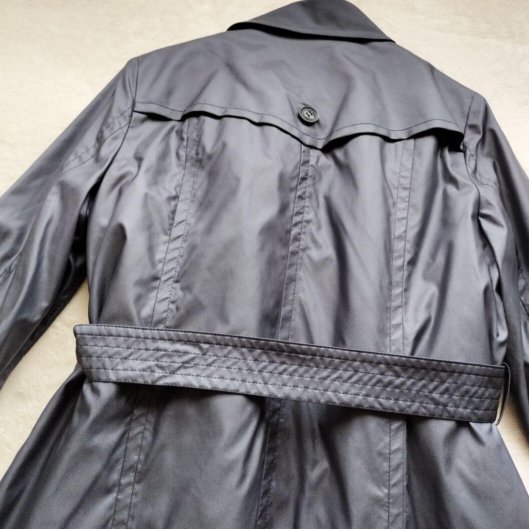 大きいサイズ22OCTOBREライナー付きベルト付きトレンチコートグレー46