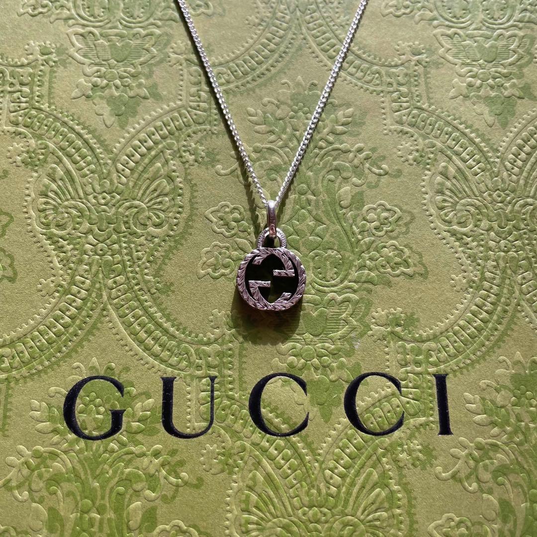 な*み様 正規 付属品有 GUCCI アラベスク インターロッキング ネックレス