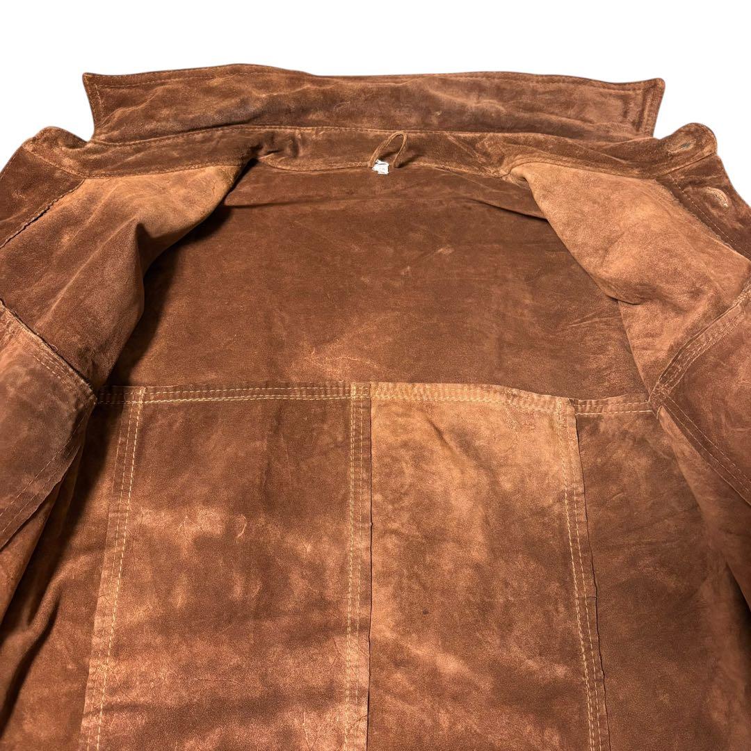 おざわ ヴィンテージ 本革スエードレザー シャツジャケット XLウエスタン