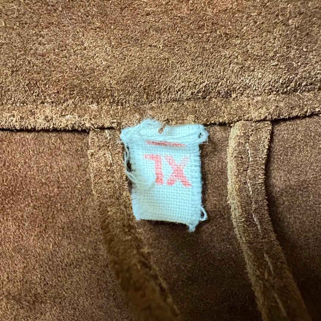 おざわ ヴィンテージ 本革スエードレザー シャツジャケット XLウエスタン