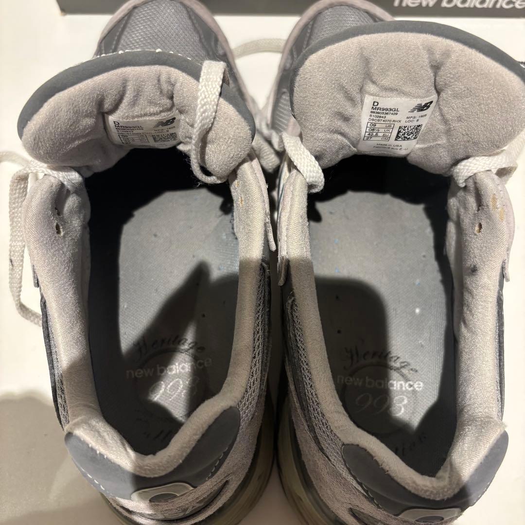最終価格new balance 993 MADE IN USA グレー US9D