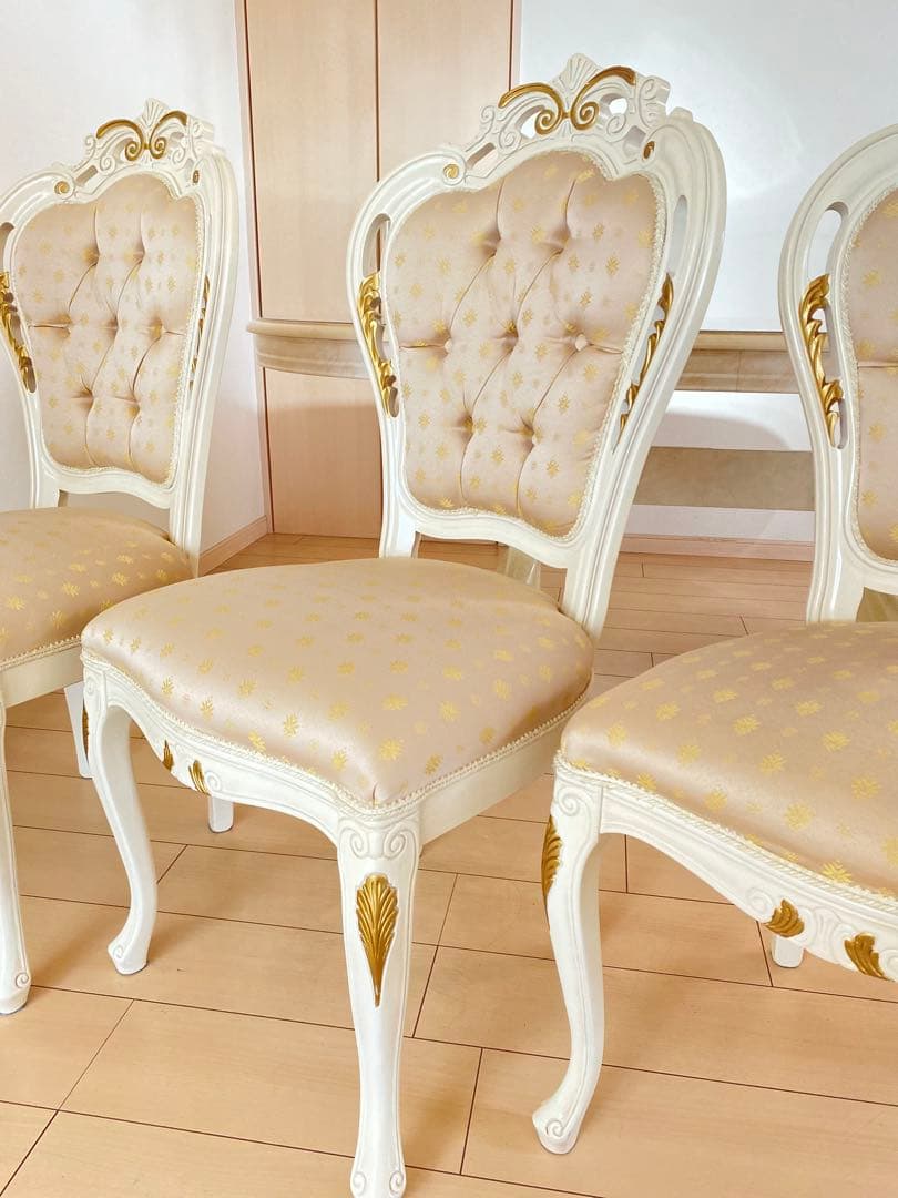 ②サルタレッリヴェルサイユ　ダイニングテーブル &チェア4脚　※5点販売のみ