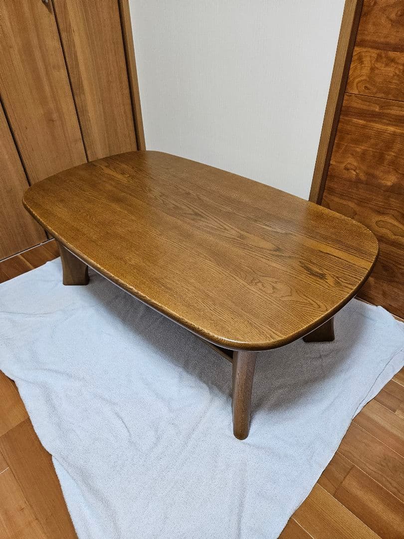 浜本工芸 ナラ材無垢　 リビングテーブル