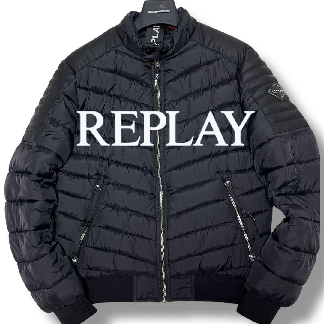 美品 REPLAY リプレイ 中綿 ライダース ジャケット Sサイズ