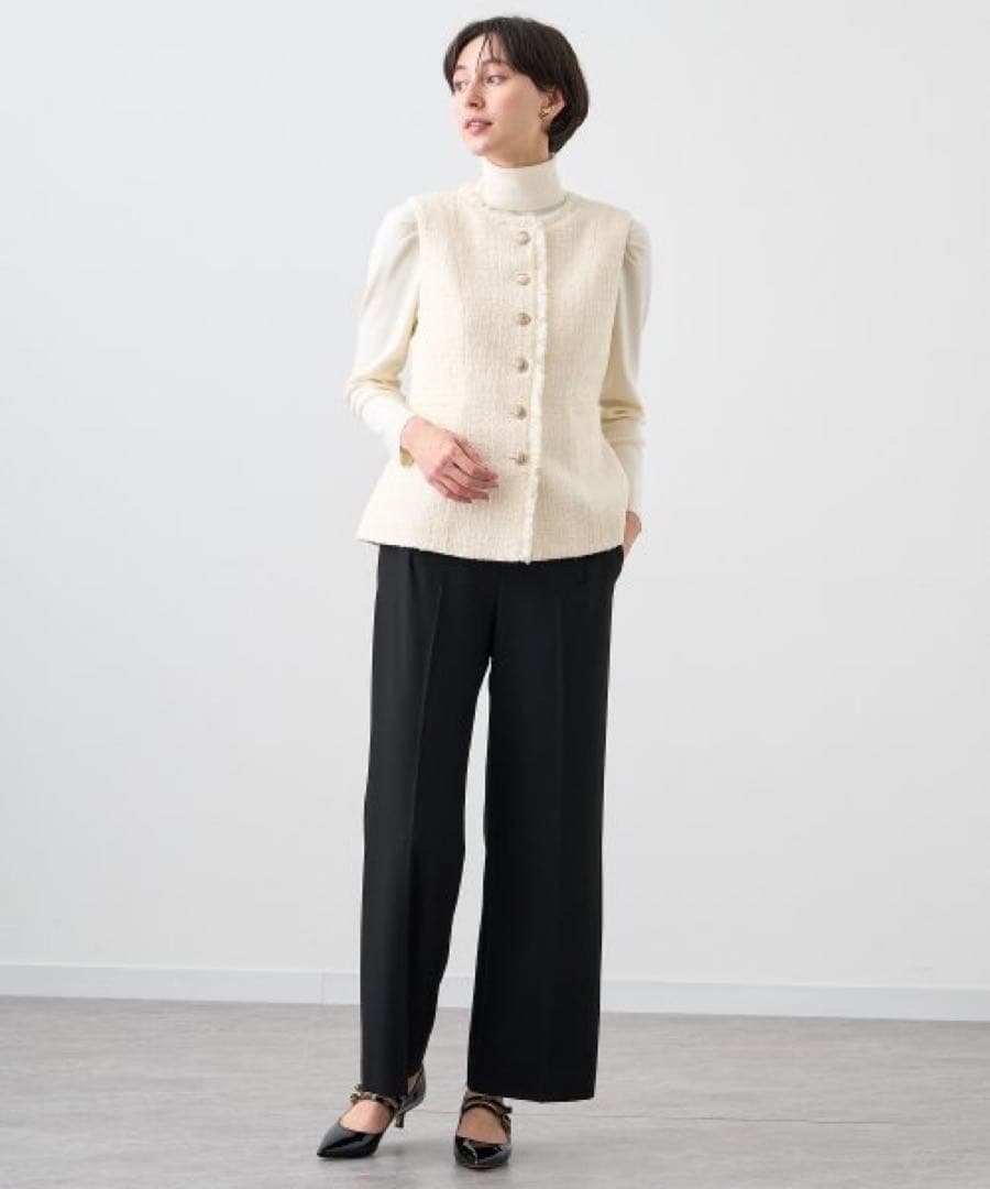 アナイ　フィルムツイードペプラムジレ