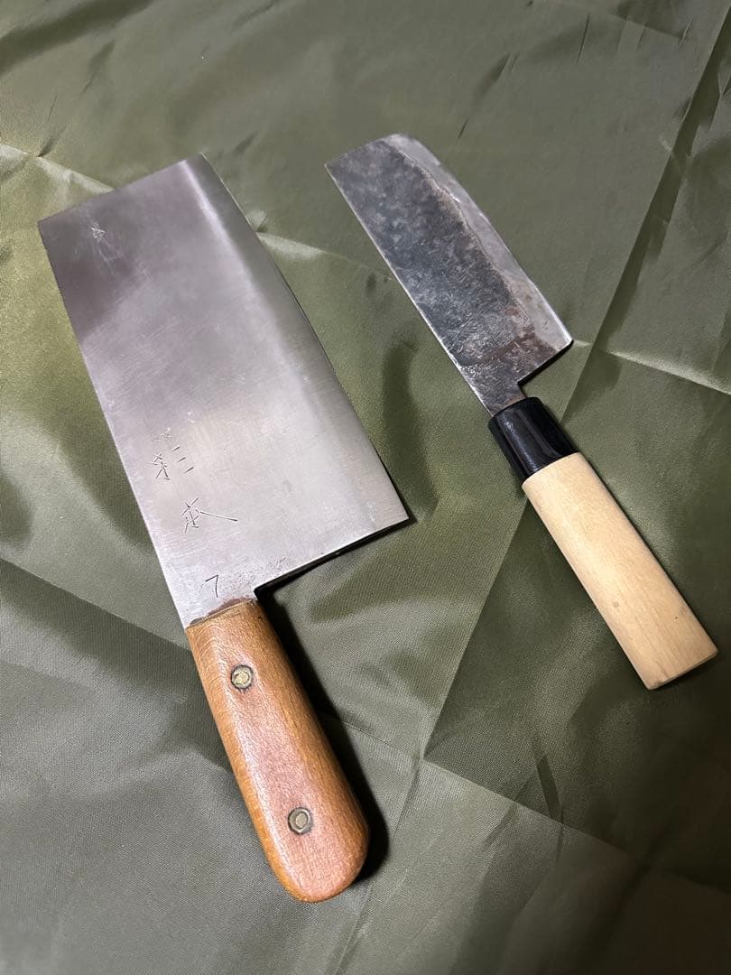 中華包丁2本セット 木製ハンドル(杉本7号、他)