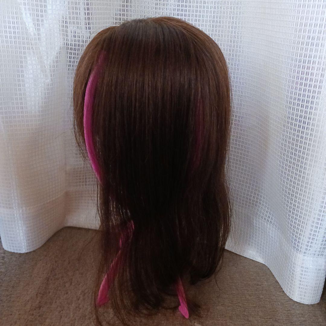 今月末削除★高級人毛100%手植えロング部分ウィッグ★訳あり