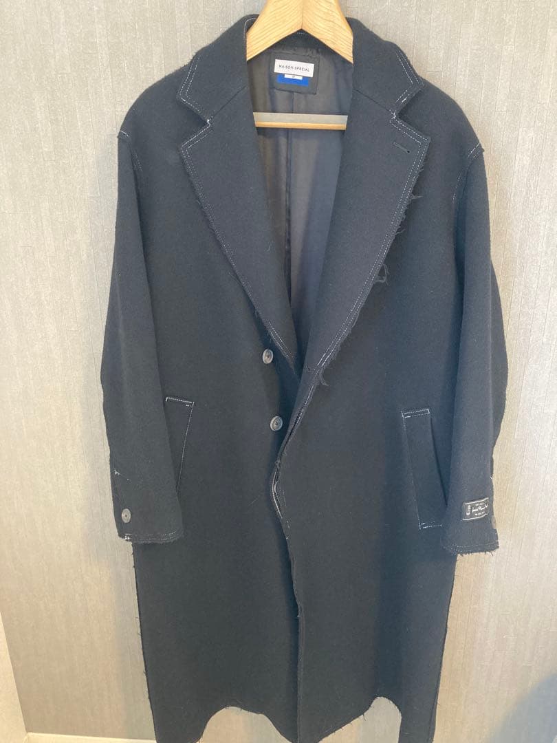 MAISON SPECIAL SUPER140Sウール チェスターコート 1