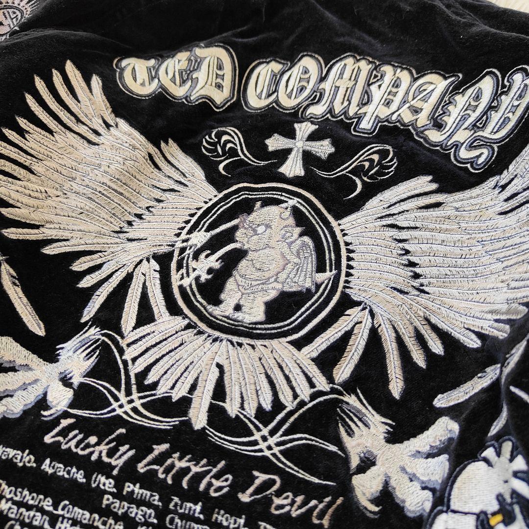 TEDMAN テッドマン リバーシブル スカジャン ベロア サテン 刺繍 Ｌ