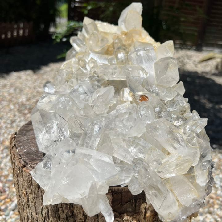 ✳超激レアの極上品✨超希少✨虹、ルチルイン 水晶クラスター 天然石 原石 置物