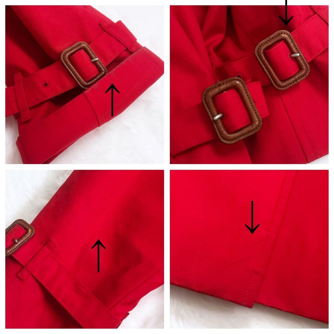 Burberrys マキシ丈 ダブルトレンチコート ウールライナー 赤 L 美品