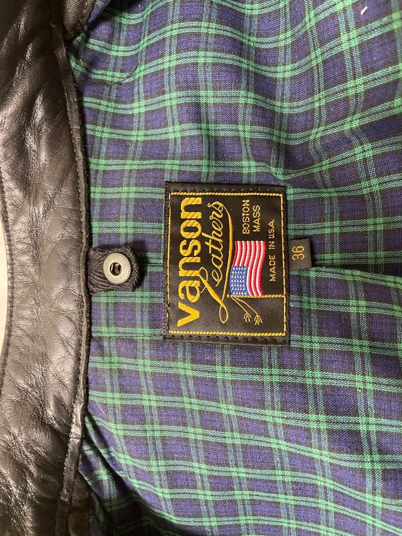 m*i様 vanson レザージャケット　シングルライダース　革ジャン　サイズ3